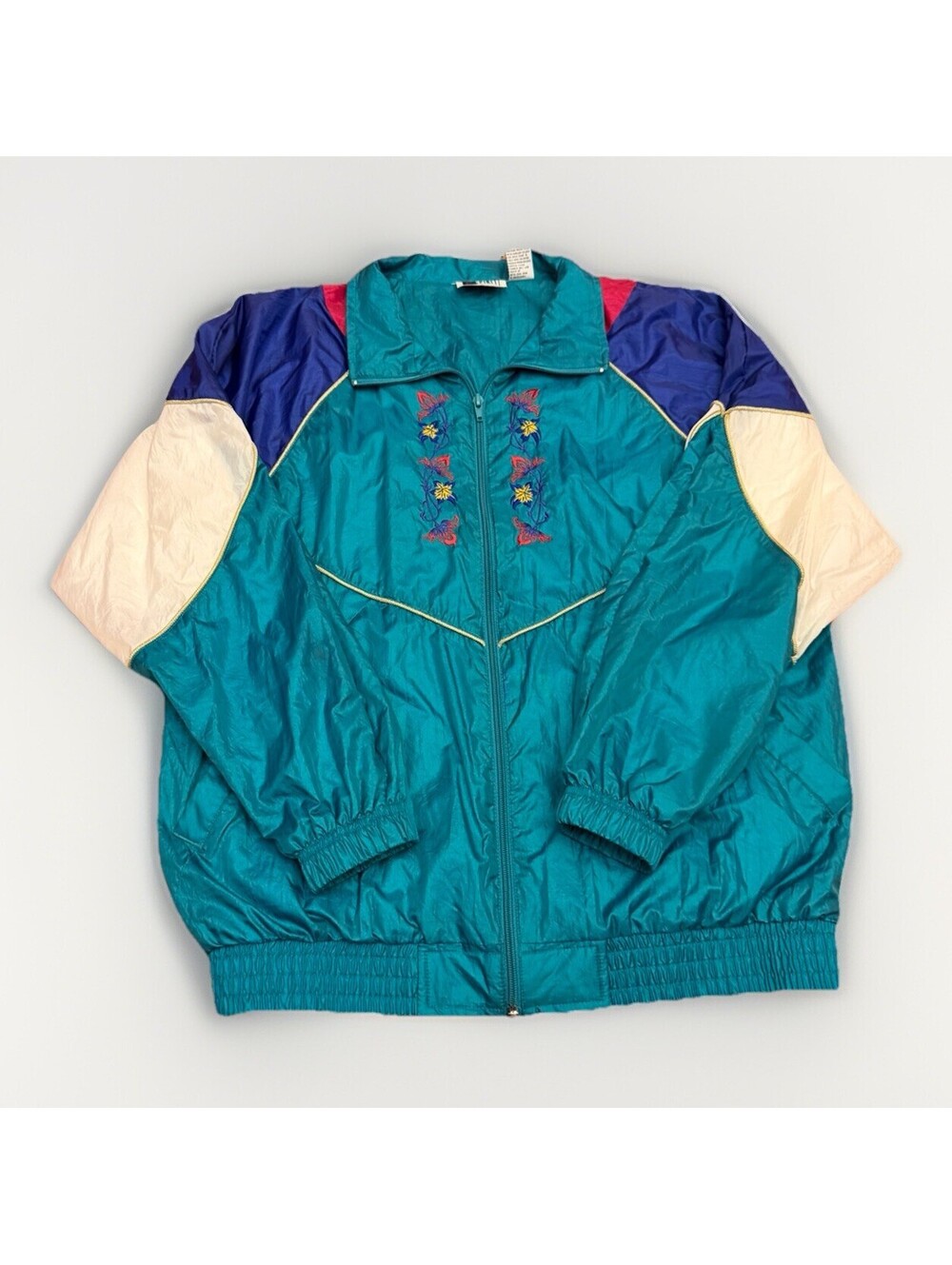 Vintage 80s 90s Windbreaker Track Jacket Spirit Womens Nylon size M